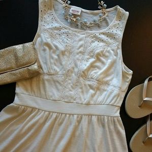 Cream Eyelet Lace Dress size M